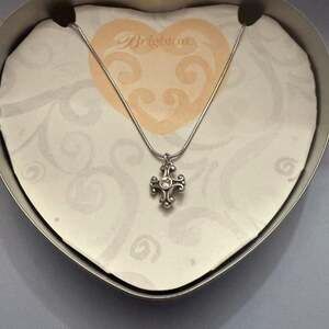 Brighton Divina Cross Necklace - Retired Silver Plated Pendant in Gift Tin